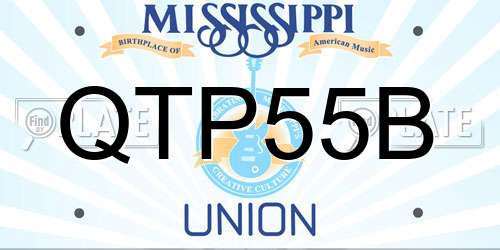 QTP55B Mississippi License Plate