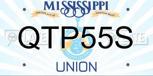 QTP55S Mississippi License Plate