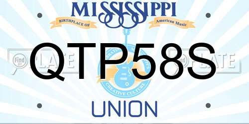 QTP58S Mississippi License Plate