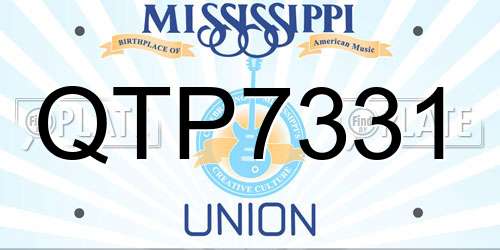 QTP7331 Mississippi License Plate
