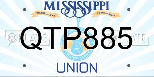 QTP885 Mississippi License Plate