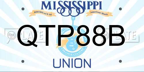 QTP88B Mississippi License Plate