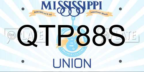 QTP88S Mississippi License Plate