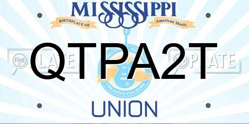 QTPA2T Mississippi License Plate