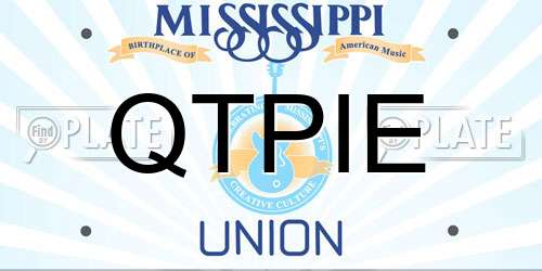 QTPIE Mississippi License Plate