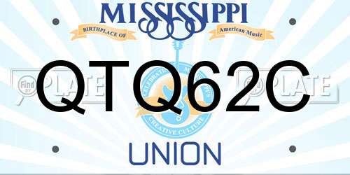 QTQ62C Mississippi License Plate