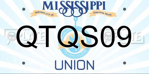 QTQS09 Mississippi License Plate