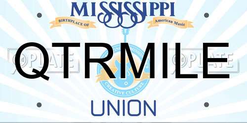 QTRMILE Mississippi License Plate