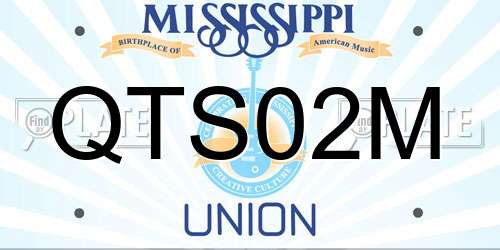QTS02M Mississippi License Plate