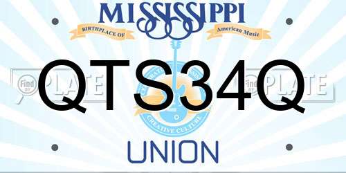 QTS34Q Mississippi License Plate