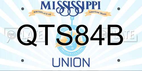 QTS84B Mississippi License Plate