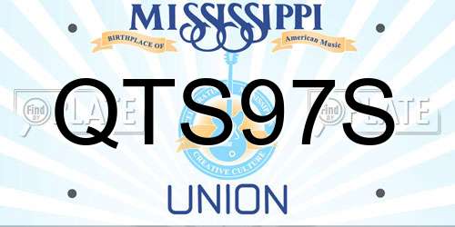 QTS97S Mississippi License Plate
