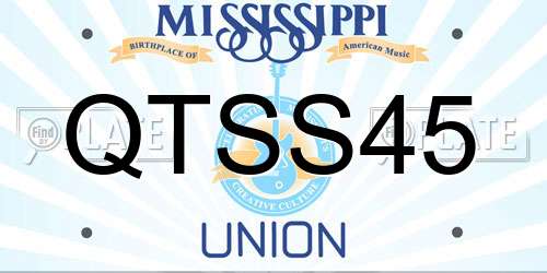 QTSS45 Mississippi License Plate