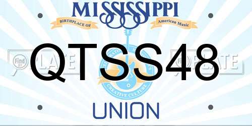 QTSS48 Mississippi License Plate