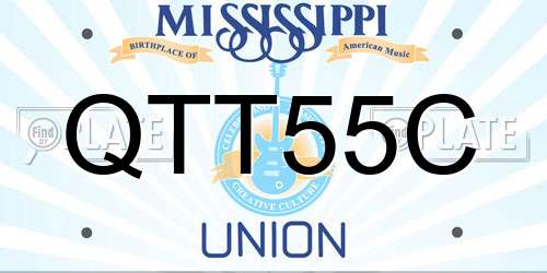 QTT55C Mississippi License Plate