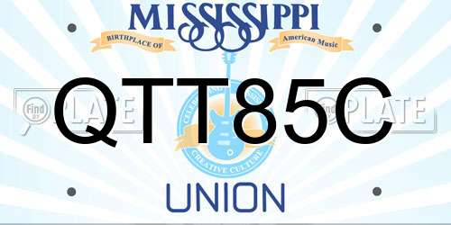 QTT85C Mississippi License Plate