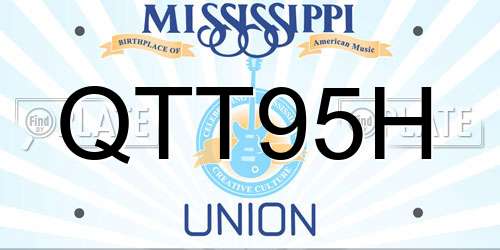 QTT95H Mississippi License Plate