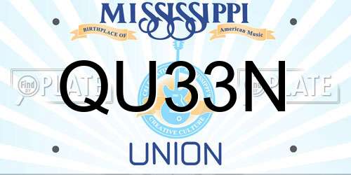 QU33N Mississippi License Plate