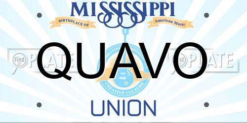 QUAVO Mississippi License Plate