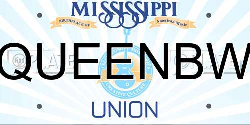 QUEENBW Mississippi License Plate