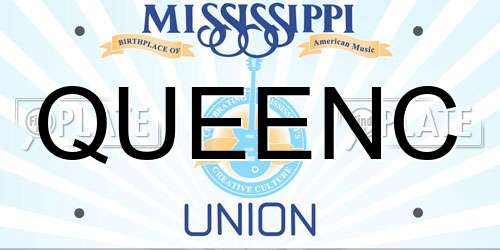 QUEENC Mississippi License Plate