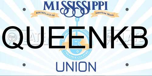 QUEENKB Mississippi License Plate