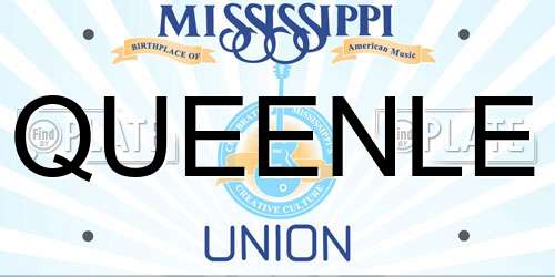 QUEENLE Mississippi License Plate