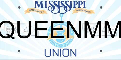 QUEENMM Mississippi License Plate