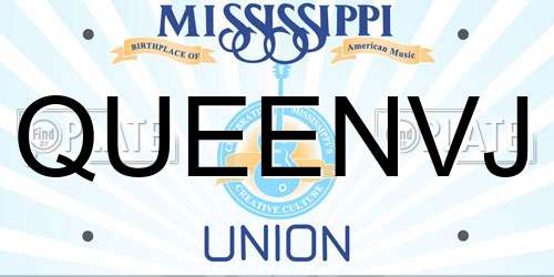 QUEENVJ Mississippi License Plate
