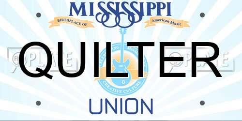 QUILTER Mississippi License Plate