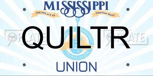 QUILTR Mississippi License Plate