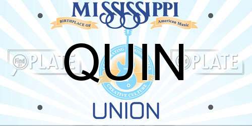 QUIN Mississippi License Plate