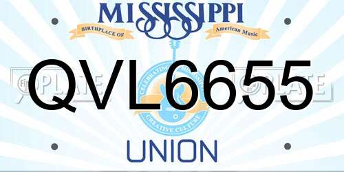 QVL6655 Mississippi License Plate