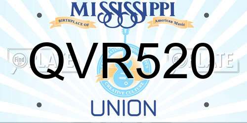 QVR520 Mississippi License Plate