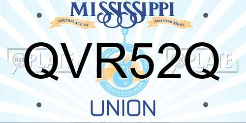 QVR52Q Mississippi License Plate
