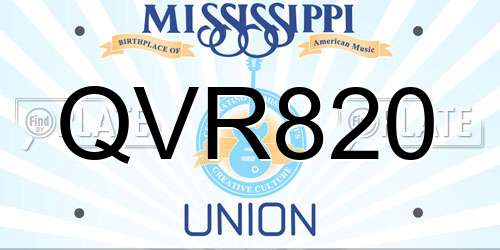 QVR820 Mississippi License Plate