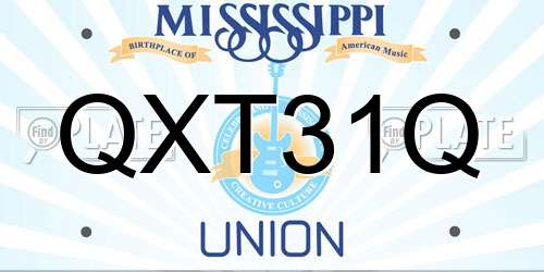 QXT31Q Mississippi License Plate