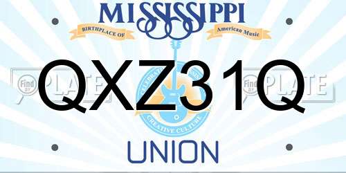 QXZ31Q Mississippi License Plate