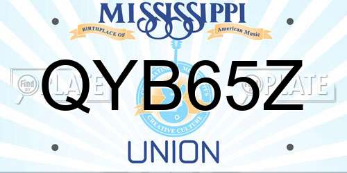 QYB65Z Mississippi License Plate