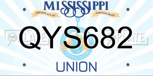QYS682 Mississippi License Plate