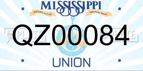 QZ00084 Mississippi License Plate