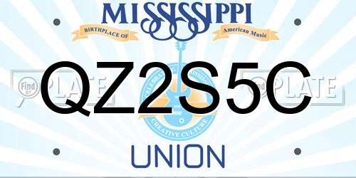 QZ2S5C Mississippi License Plate