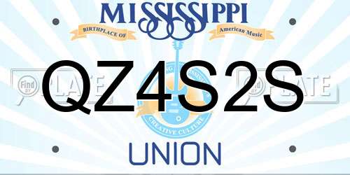 QZ4S2S Mississippi License Plate