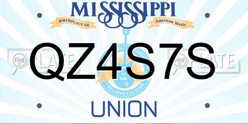 QZ4S7S Mississippi License Plate