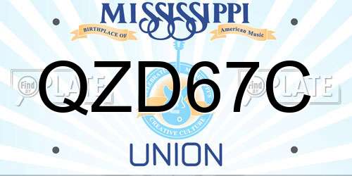 QZD67C Mississippi License Plate
