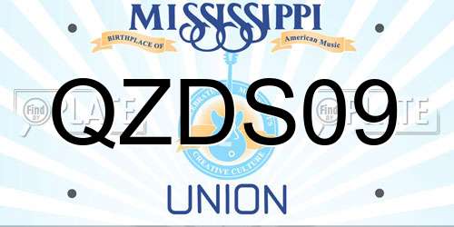 QZDS09 Mississippi License Plate
