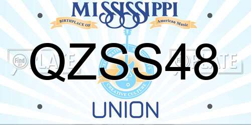 QZSS48 Mississippi License Plate