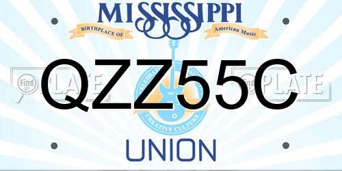 QZZ55C Mississippi License Plate