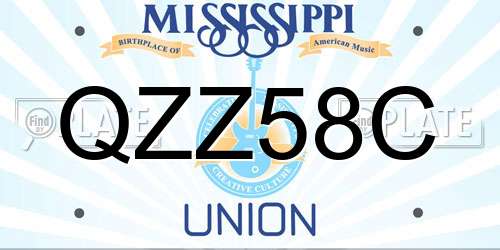 QZZ58C Mississippi License Plate