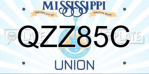 QZZ85C Mississippi License Plate